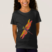 T-Shirt Illustration d'insecte néon de libellule (Devant)
