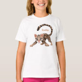 T-shirt Illustration d'ocelot mignon (Devant)