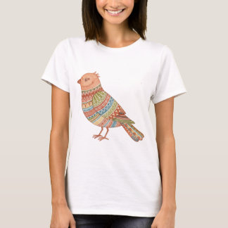 T-shirt Illustration d'oiseau à motif coloré Art