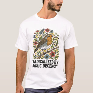 T-shirt Illustration d'oiseau d'art folklorique pour la ju