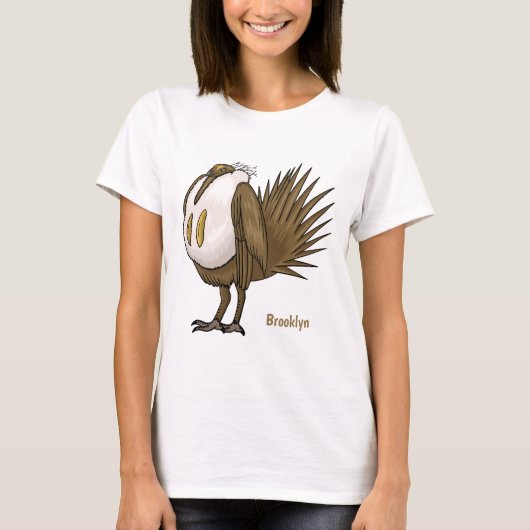 T-shirt Illustration d'oiseau de tétras des armoises (Devant)