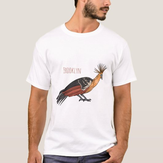 T-shirt Illustration d'oiseau Hoatzin (Devant)