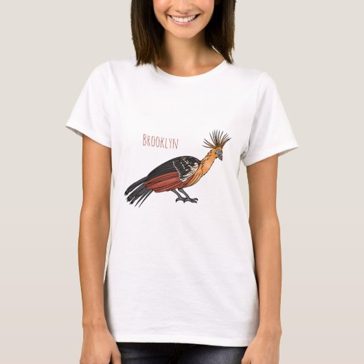 T-shirt Illustration d'oiseau Hoatzin (Devant)