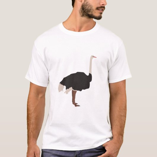 T-shirt Illustration d'Ostrich Bird (Devant)