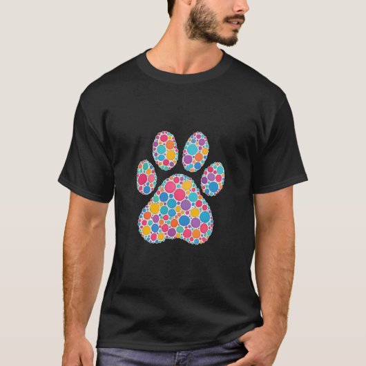 T-shirt Illustration Dot Style Chien Man (Devant)