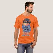 T-shirt illustration d'ours cool, (Devant entier)