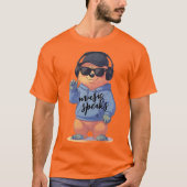 T-shirt illustration d'ours cool, (Devant)