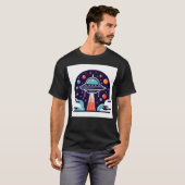 T-shirt Illustration d'ovni (Devant entier)
