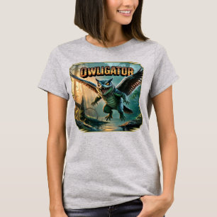 T-shirt Illustration d'Owligator – Un Alligator Hibou Drôl