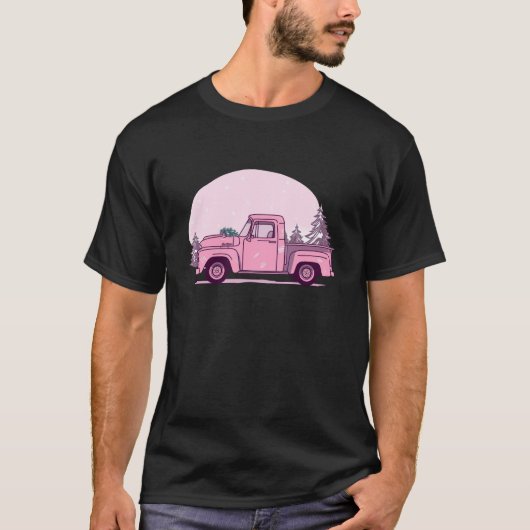 T-shirt Illustration Dreamy Pink Snowman (Devant)