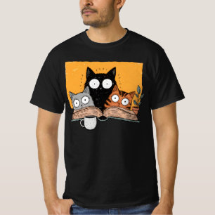 T-shirt Illustration drôle de chats en lecture