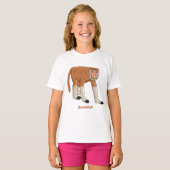 T-shirt Illustration drôle de singe proboscis (Devant entier)