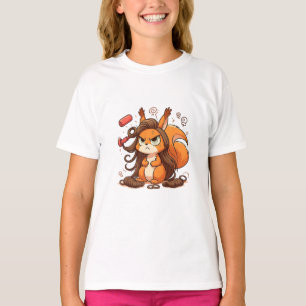 T-shirt Illustration drôle d'écureuil - Glamour mauvais ch