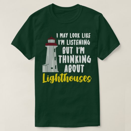 T-shirt Illustration drôle du phare (Design devant)