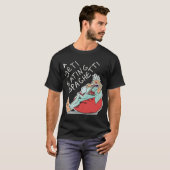T-shirt Illustration drôle d'un yéti mangeant des spaghett (Devant entier)