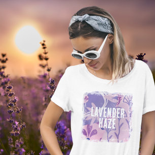 T-shirt Illustration du brouillard de lavande blanc Type g