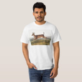 T-shirt Illustration du cerf à queue longue (Cervus leucur (Devant entier)