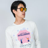 T-shirt Illustration du cerveau rose Intelligence artifici