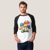 T-shirt Illustration du champignon transparent (Devant entier)