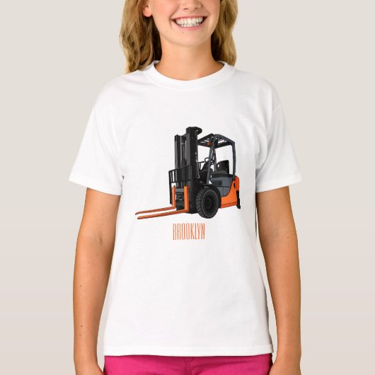 T-shirt Illustration du chariot élévateur (Devant)