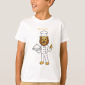 T-shirt Illustration du chef mignon lion (Devant)