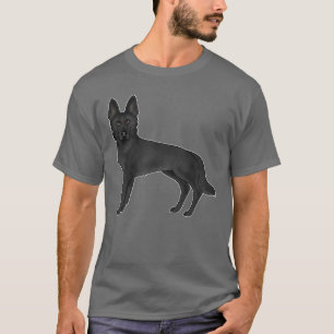 T-shirt Illustration du chien d'élevage berger allemand no