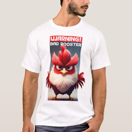 T-shirt Illustration du coq mignon (Devant)