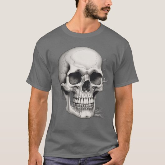 T-shirt Illustration du crâne (Devant)