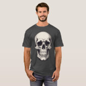 T-shirt Illustration du crâne (Devant entier)