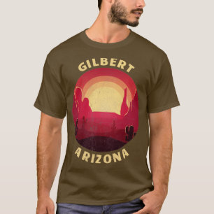 T-shirt Illustration du désert de Gilbert Arizona Vintage 