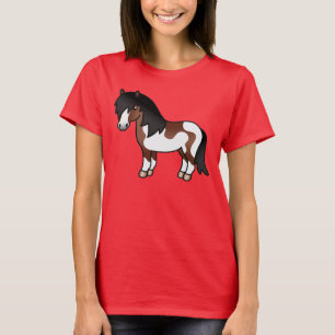 T-shirt Illustration du dessin animé Brown Pinto Shetland