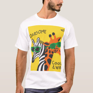 T-shirt Illustration du dessin animé de la cool Zebra Gira