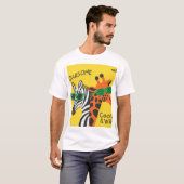 T-shirt Illustration du dessin animé de la cool Zebra Gira (Devant entier)