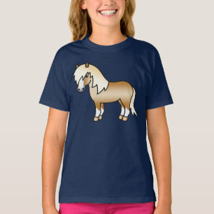 T-shirt Illustration du dessin animé Palomino Shetland Pon