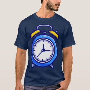 T-shirt Illustration du dessin de l'horloge d'alarme
