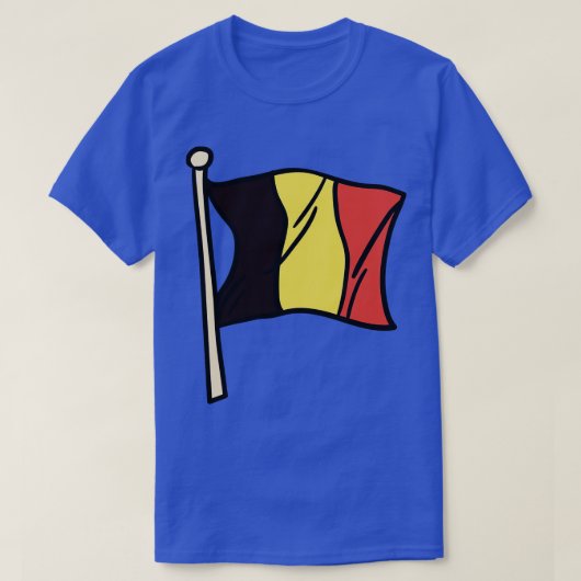 T-shirt Illustration du drapeau belge (Design devant)