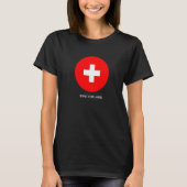 T-shirt Illustration du drapeau de la Suisse (Devant)