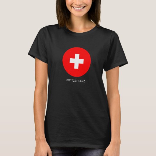 T-shirt Illustration du drapeau de la Suisse (Devant)