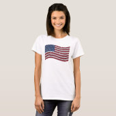 T-shirt Illustration du drapeau des États-Unis en pierre d (Devant entier)