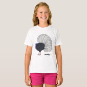 T-shirt Illustration du faisan de Bulwer (Devant entier)