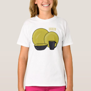 T-shirt Illustration du jeu de produits de table