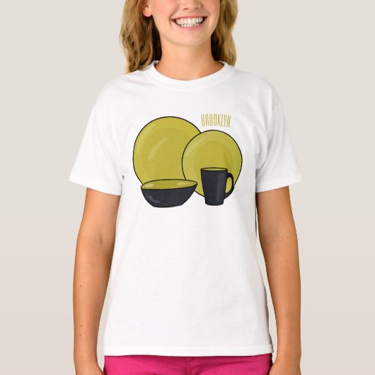 T-shirt Illustration du jeu de produits de table (Devant)