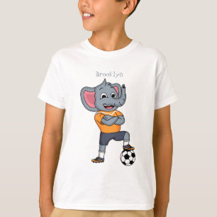 T-shirt Illustration du joueur de football éléphant