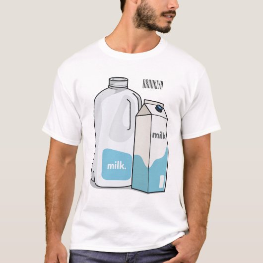 T-shirt Illustration du lait (Devant)