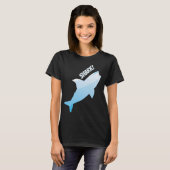 T-shirt Illustration du mot animal bleu requin (Devant entier)