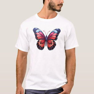 T-shirt Illustration du papillon de dessin