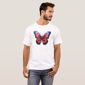 T-shirt Illustration du papillon de dessin (Devant entier)