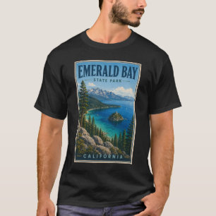 T-shirt Illustration du parc d'État d'Emerald Bay en Calif