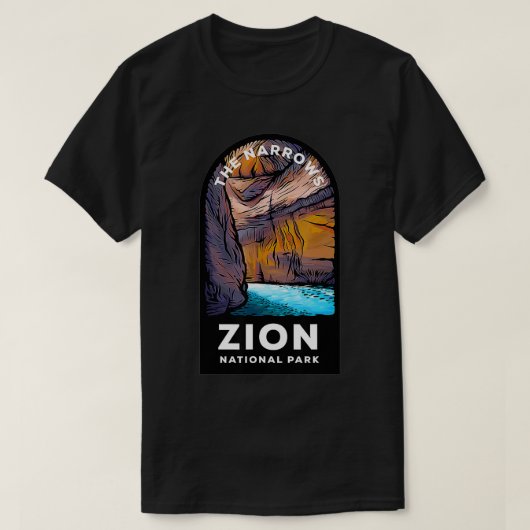 T-shirt Illustration du parc national de la Zion Narrows (Design devant)