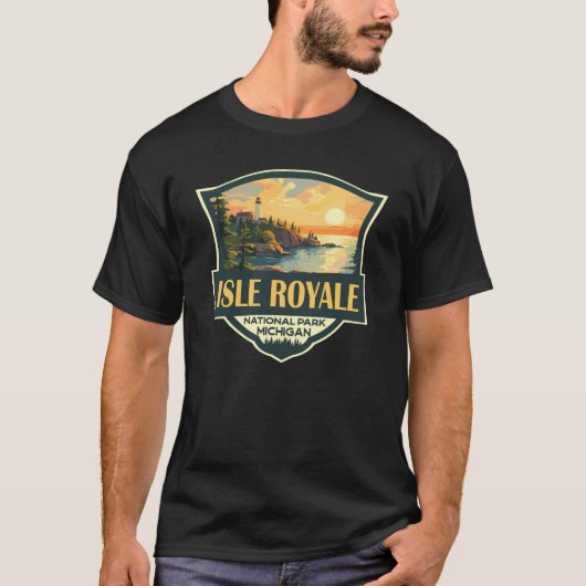 T-shirt Illustration du parc national de l'Isle Royale Bad (Devant)